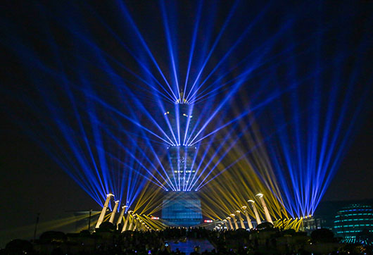 如何打造户外景观建筑夜景灯光秀