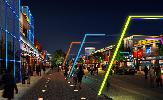 山东省菏泽市公园街道夜景灯光亮化设计改造项目